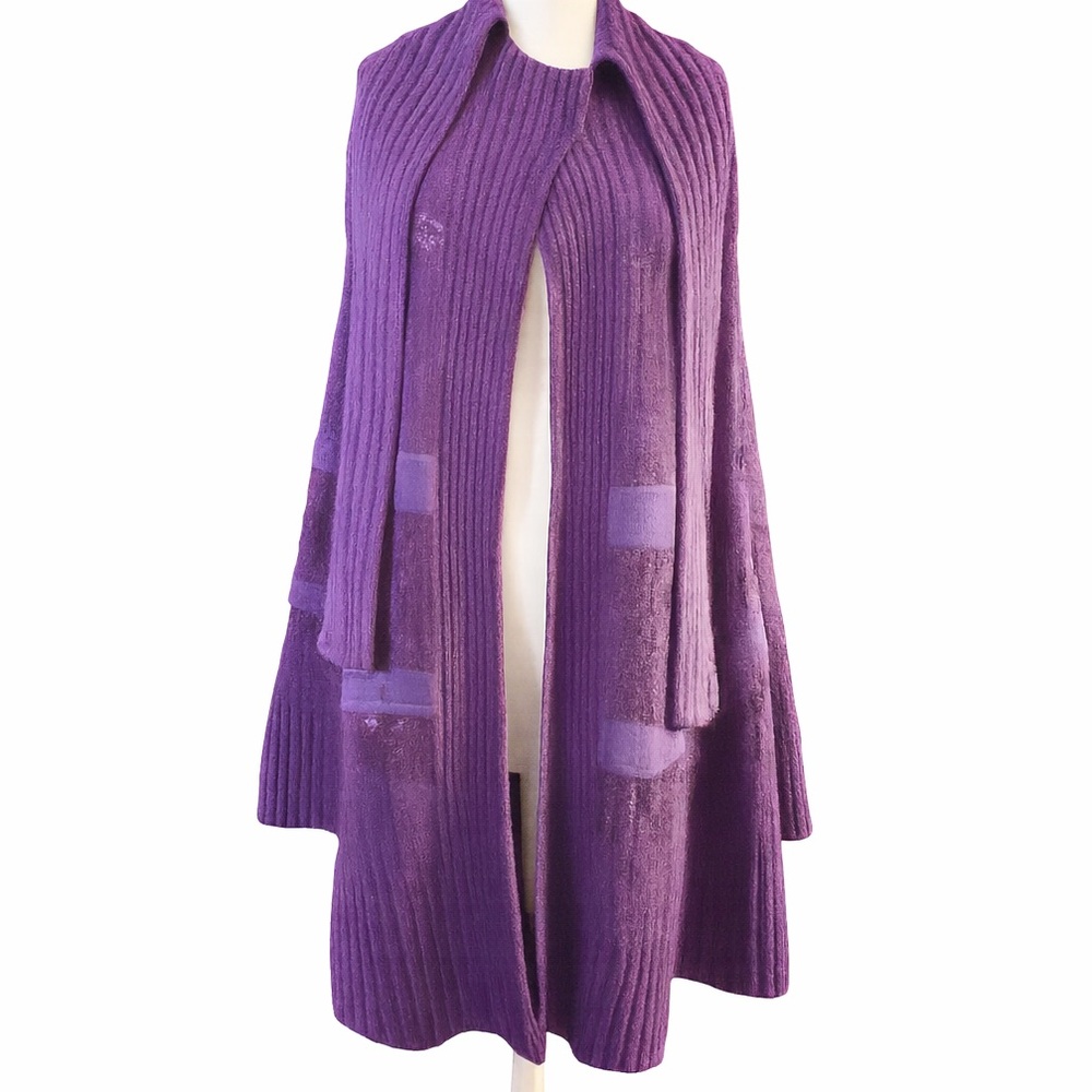Moda International Sweater Cape. XS/Sz Great Condition. Purple Multicolor .